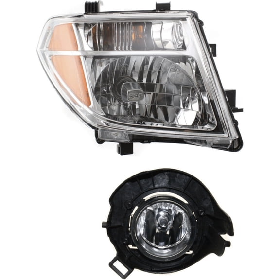 DAMAIJOY Headlight Right Side Clear Lens W/ Bulb Headlamp for Nissan for Frontier LE/ off-Road/SE/XE 05-08 for Pathfinder LE/SE off-Road 05-07 & S 06-07 Composite-Type