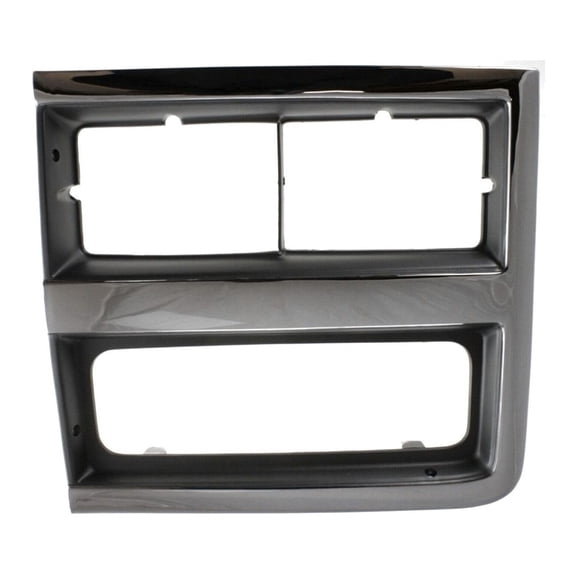 DAMAIJOY Headlight Trim Bezel Argent/Gray & Chrome Driver Side Left for Chevy for Blazer Scottsdale/Silverado 1989-1991 for R/V 1500/2500 Suburban Scottsdale/Silverado 1989-1991 Truck