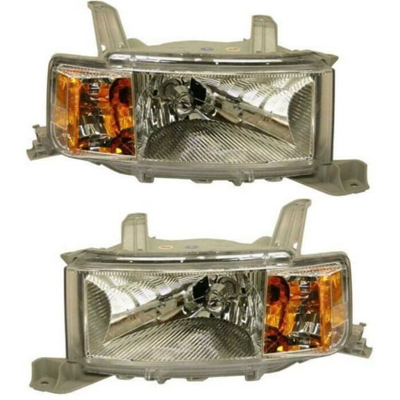 DAMAIJOY Headlights Headlamps Left & Right Pair Set for Scion for xB Base 04-06 Wagon with Bulb(S)-Assembly Clear Lens Headlight-Part Name SC2519101 10822334