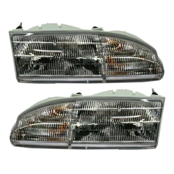 DAMAIJOY Headlights Headlamps Left & Right Pair Set for Ford for Thunderbird 1994-1995 Base Lx
