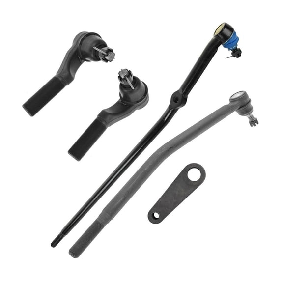 DAMAIJOY Inner & Outer Tie Rods for Ford for E150 2005-2006 & Club Wagon 2005 Arm 5 Piece Steering Kit