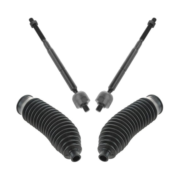 DAMAIJOY Inner Tie Rods & Bellows Kit 4pcs for Dodge for Caliber 2007-2012,for Jeep for Compass 2007-2017 for Patriot 2007-2017