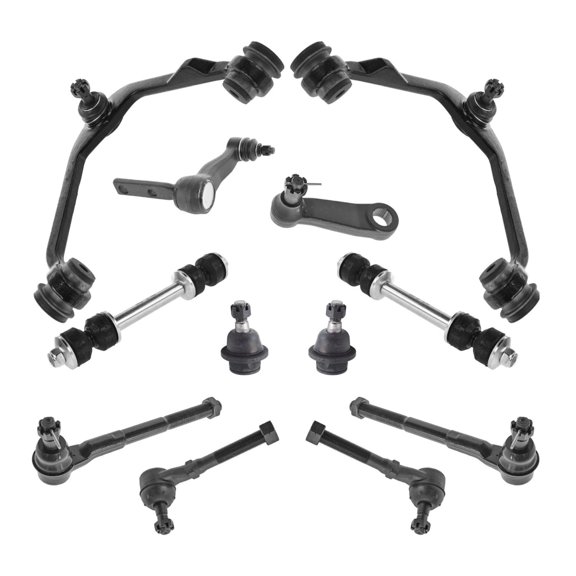 DAMAIJOY Kit Front Ball Joint Control Arm Tie Rod Sway Bar Sealed-Greasable or Sealed Bushing for Ford for Expedition 97-02 for F150 97-03 & Heritage 04,for Lincoln for Navigator 98-02 12 Piece