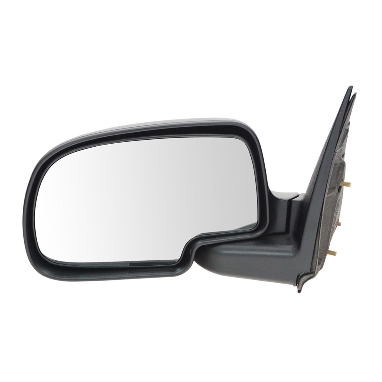 DAMAIJOY Manual Mirror Left Driver Side 3-Mounting Hole Quantity Black Textured Clear Flat Paint to Match for GMC,for Chevy Plastic 15037957 128-02664L