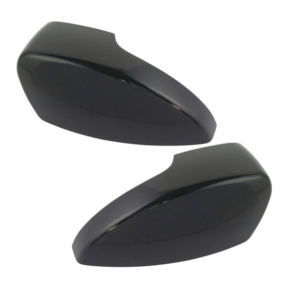 DAMAIJOY Mirror Cap Smooth Black Set of 2 for Ford for C- 2013-2018 for Escape 2013-2016 for Focus 2012-2018 Cmax with Turn Signal Paint to Match