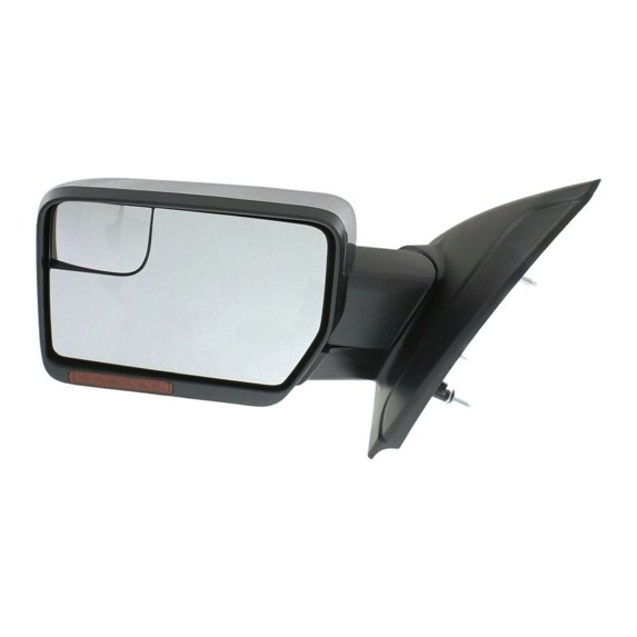 DAMAIJOY Mirror for Ford for F150 FX2/FX4//Lariat/Platinum/STX/SVT Raptor/XL/XLT 11-14 & Limited 13-14 Crew Cab Extended Power Fold with Puddle Light Chrome Left Heated FO1320412