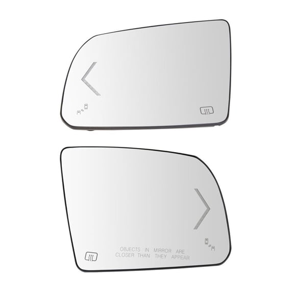 DAMAIJOY Mirror Glass Heated Turn Signal Blind Spot Detection Backing Plate 2pcs for Toyota for Tundra 2014-2018 Front Left Right MIR03218 MGA10022