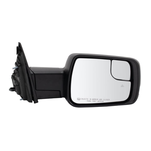 DAMAIJOY Mirror Heated Turn Signal Blind Spot Power Folding Side 4-Mounting Hole Quantity Black Textured Paint to Match Powered Clear Curved Flag Style for Ram 1500 2019-2021 Plastic 15pc