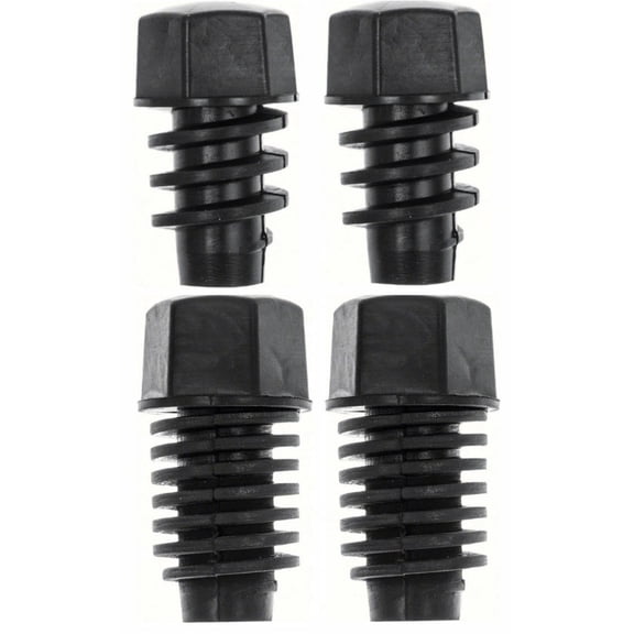 DAMAIJOY Outer and Inner Hood Adjust Bumper Set for Chevy for Camaro Base/Z28 SS 1998-2002,for Pontiac for Firebird Base/Formula/Trans Am 1998-2002 Trans (Black) (Rubber) Left Right Front