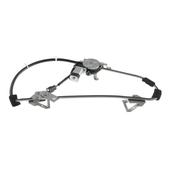 DAMAIJOY Power Window Regulator with Motor Xj Front Left Driver Metal and Plastic 2-Pin Plug for Jeep for Cherokee 2.5L/4.0L 87-90 for Comanche 2.5L/4.0L 87-90 for Wagoneer 4.0L 87-90