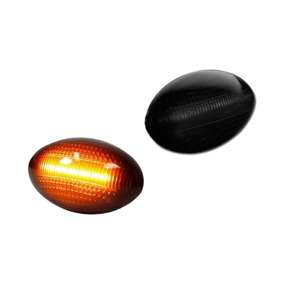 DAMAIJOY R50 R52 R53 Smoked Side Marker Lights Turn Signal Lamp Black ABS Housing Front Left Right 2004-2008 2002-2006 for Mini for Cooper 2002-2008 Amber 63137166013 72606919711