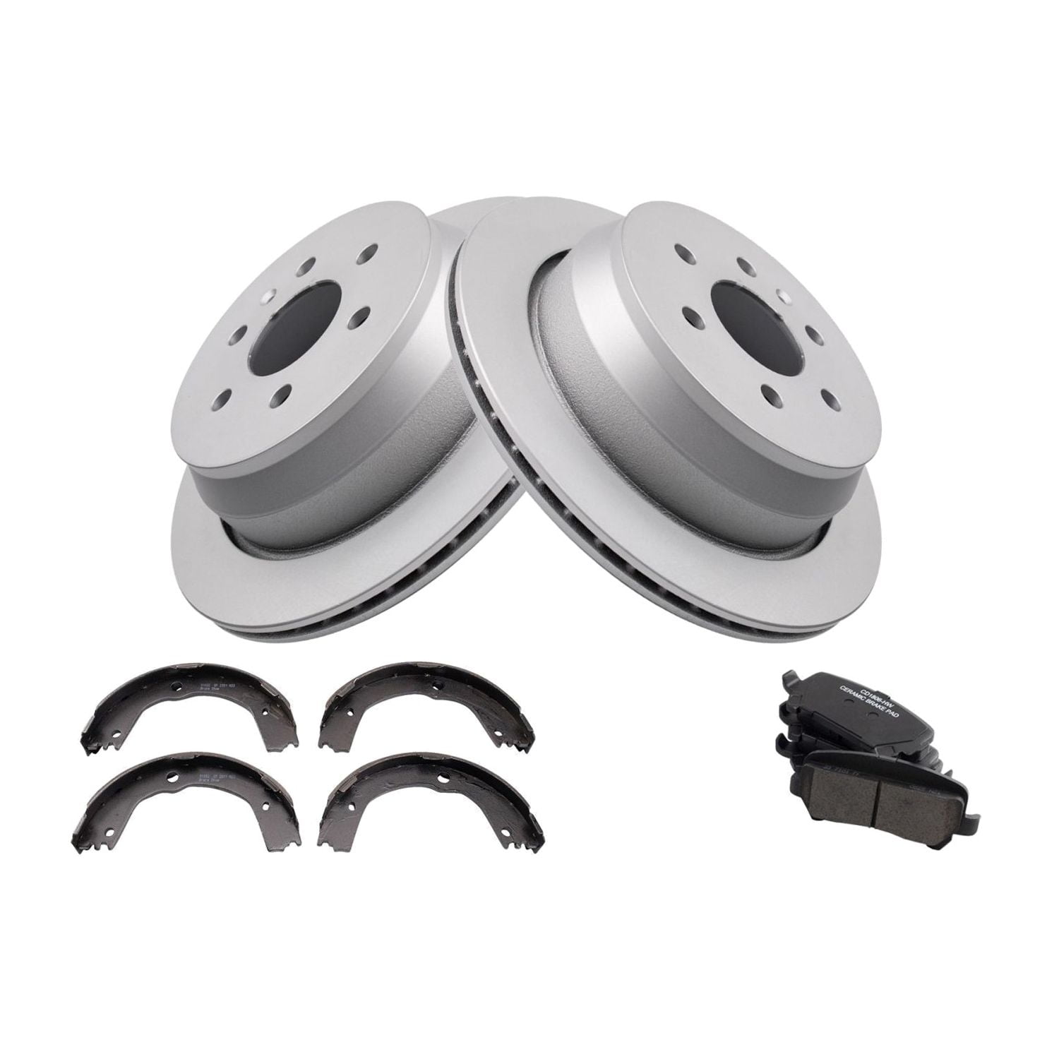 DAMAIJOY Rear Ceramic Brake Pad & Rotor Kit for Chevy for Colorado 2.5L/3.6L 2015-2019 & 2.8L 2016-2019,for GMC for Canyon 2.5L/3.6L 2015-2019 & 2.8L 2016-2019 23387164 EHT1806H