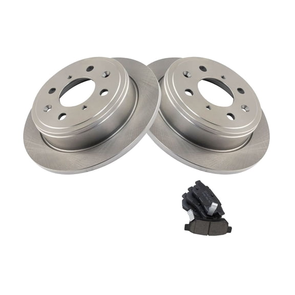 DAMAIJOY Rear Posi Ceramic Brake Pad & Rotor Kit Set for Acura for Integra 1990-2001,for Honda for CRX 1990-1991 for Civic 1992-1995 1999-2000 for Civic del Sol 1993-1997 for Prelude 1988-1991