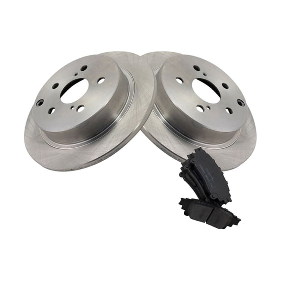 DAMAIJOY Rear Posi Ceramic Disc Brake Pads & Rotor Kit for Toyota for Prius V 1.8L 2012-2018 V 5 Lug-Wheel Lug Count MGD1391CH EHT1391H