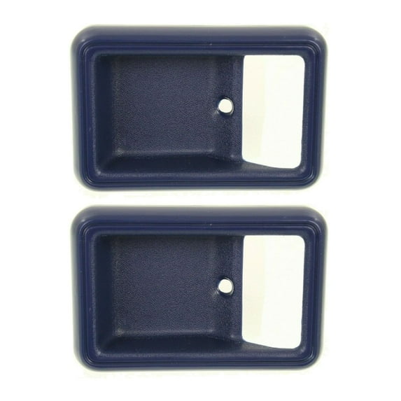 DAMAIJOY Set of 2 Door Handle Trims Front Driver & Passenger Side Inner for Datsun 720 Base/Deluxe 1980-1982,for Nissan 720 Base/Deluxe 1983-1986 & Sport Truck 1985-1986 Truck Pa Blue