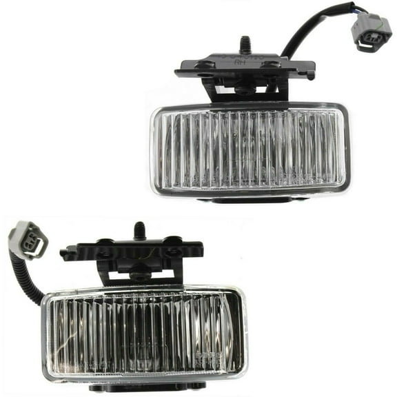 DAMAIJOY Set of 2 Clear Lens Fog Light for Jeep for Cherokee 1997-2001 Se Country LH & W/ Bulbs