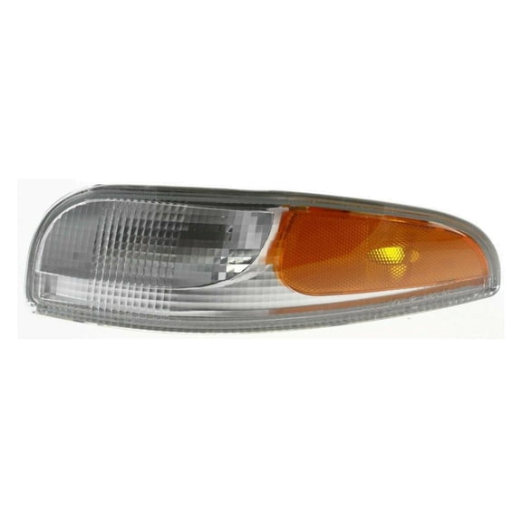 DAMAIJOY Signal Light Driver Side Clear Lens Turn Plastic Lens for Chevy for Corvette Base 1997-2004 & Z06 2001-2004 Without Bulb(S)-Assembly Front Left Mounts on the Corner of the Bumper