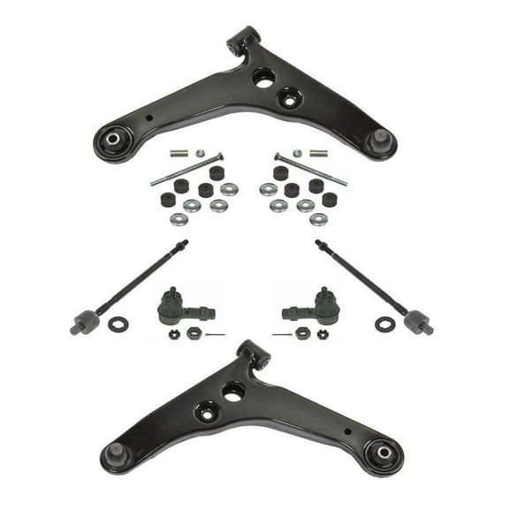 DAMAIJOY Suspension Kit Assembly Front Left Driver Right Passenger Inner Outer Lower Side Sealed Control Arms Sway Bar Tie Rods Bushing for Mitsubishi for Lancer 2002-2004