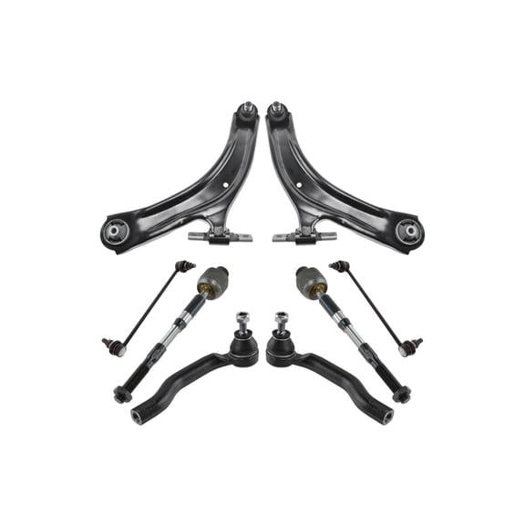DAMAIJOY Suspension Kit Front Inner Outer Lower Side Sealed Tie Rods Control Arms with Ball Joints Sway Bar Linkages for Nissan for Rogue 2.5L 2008-2013 for Rogue Select 2.5L 2014-2015 8 Piece