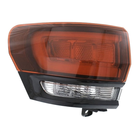DAMAIJOY Tail Light Assembly Left Driver Side Black Red Clear for Jeep for Grand Cherokee SRT 14-21 & Trackhawk 18-21