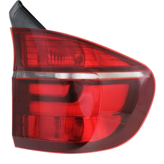 DAMAIJOY Tail Light Bulb Passenger Outer Side Clear & Red Lens W/ Bulb Tail Lamp Body Mounted for BMW for X5 M/xDrive30i/xDrive35d/xDrive35i/xDrive50i 11-13 Right 63217227792 12429685