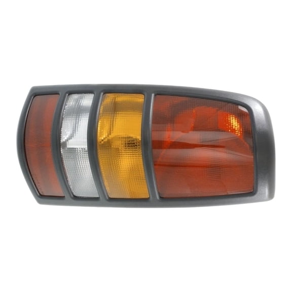 DAMAIJOY Tail Light Left Side Amber,Clear & Red Lens Fleetside w/Bulbs for Chevy for Silverado 3500 Base/LS/LT 01-03,for GMC for Sierra 3500 Base 02-03 & SL 01-02 & SLE/SLT 01-03