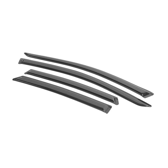 DAMAIJOY Tape on Acrylic Window Visors Sun Rain Guard 4pcs Left Right Front Rear for Nissan for Altima 2013-2018 4pc Smoke/Tinted Slim Style Unfinished -WD-NA134