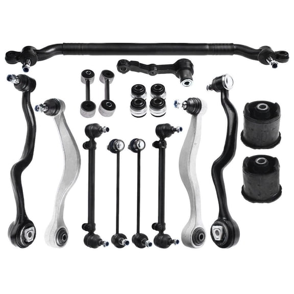 DAMAIJOY Tie Rod End Sway Bar Linkage Control Arm Suspension Kit Front Left Driver Right Passenger Lower Rear Side with Bushing for BMW for M5 for 525i for 530i for 535i for 540i E34-Series