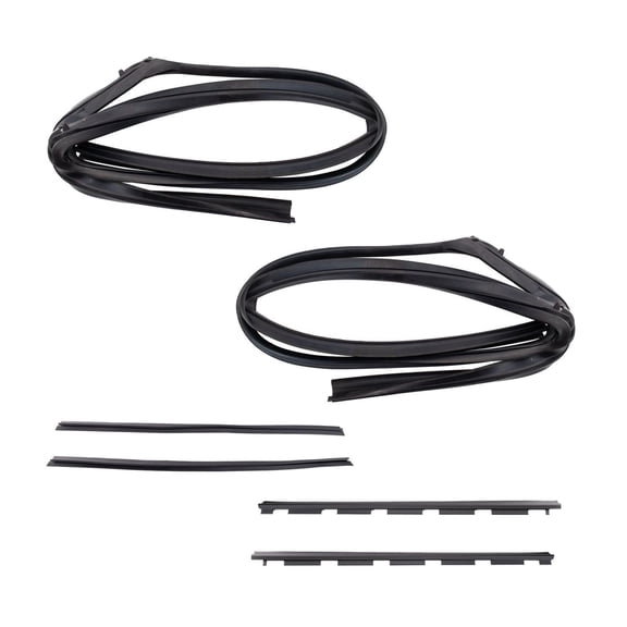 DAMAIJOY Weatherstrip Seal Kit (2) Front Door Window Run Channel Seals for GMC for Yukon 92-00 for K3500 97-00 for R/V 3500 88-91 for R2500 88-89 for Sierra 1500/2500 99-00 for Yukon XL 1500 00