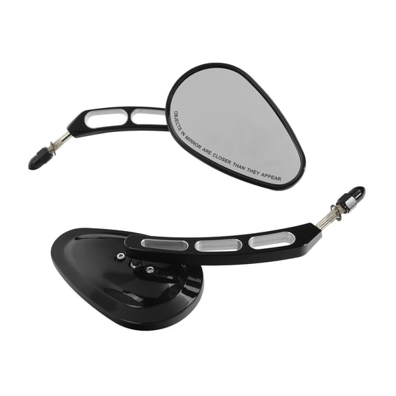 DAMAIJOY Zinc Alloy Textured Black Rear View Door Mirrors for Dyna Glide 1992 for Sport Glide II 1982 B8RVMFFHSDF22