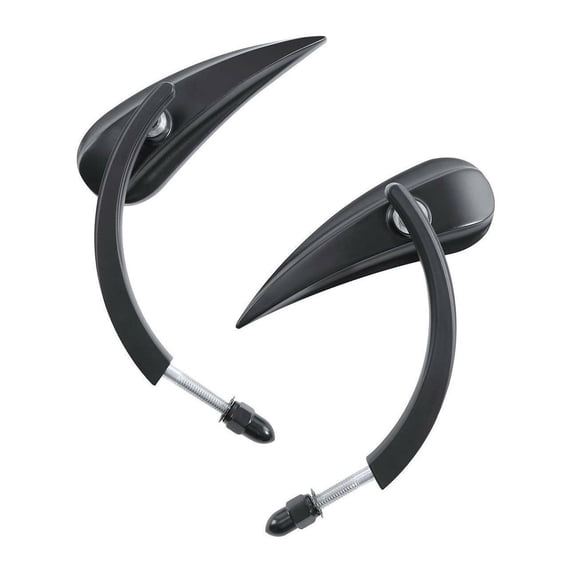 DAMAIJOY Zinc Alloy Textured Black Rear View Door Mirrors for Dyna Glide 1992 for Sport Glide II 1982