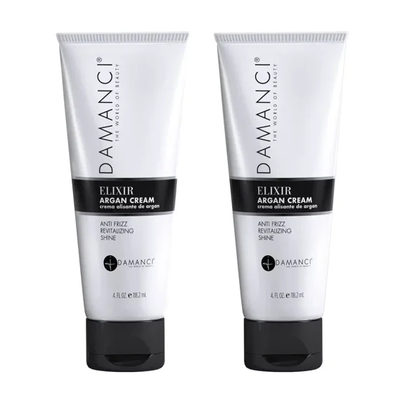 DAMANCI Elixir Argan Cream, Styling and Repair Cream 4 Oz (Pack of 2)