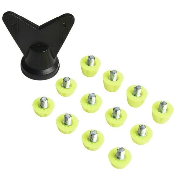 DAMIFU 12Pcs Football Shoe Spikes Turf Soccer Boot Cleats Firm Ground Stable Threading Screw 7mm 10mm Anti-Slip Replacement Studs Spike Green 7mm+10mm