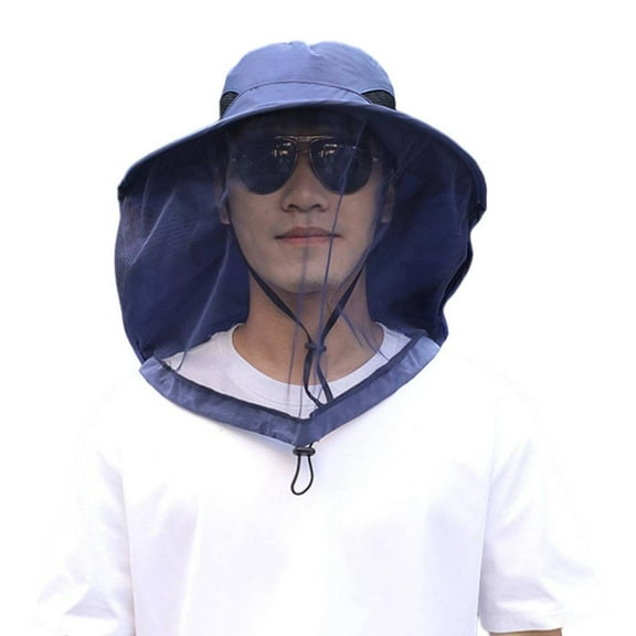 DAMIFU 1Pc Fishing Mosquito-Proof Hat Breathable Mesh Face-Covering Sun Protection Cap For Outdoor Pest Control Night Fishing Accessory