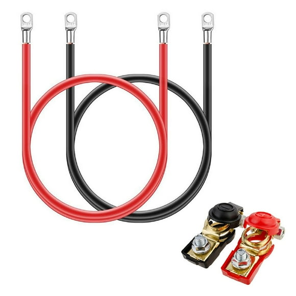 DAMIFU 2 Piece Battery Cables for 12V For Car Batteries Reliable and Convenient