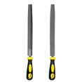 thumbnail image 1 of DAMIFU 2Pcs 6Inch Soft Grip Various Engineers Metal File Set Heavy Duty Kit Tools Industrial Medium Tooth Flat File Half Round File, 1 of 9