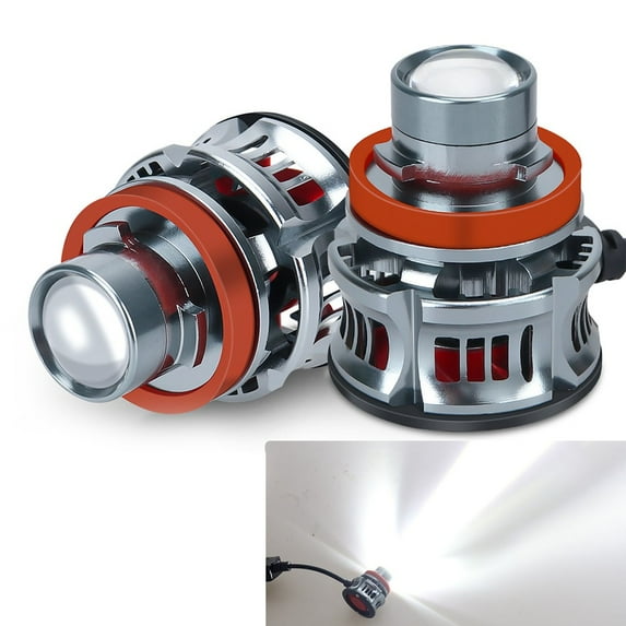 DAMIFU 2Pcs Car H11 Lens Headlight 12V Fog Light Bulbs Fog Light White Yellow Ice Blue