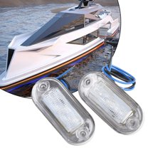 DAMIFU 2Pcs Marine Boat Transom Led Stern Light Cold White Led Tail Lamp Yacht Accessories Led Courtesy Lights