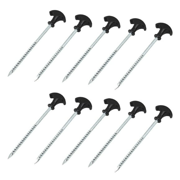 DAMIFU 5/10pcs T Type Tent Peg Ground Nails Screw Nail Stakes For Fishing Camping Tent Camping Hiking Accessories 10pcs