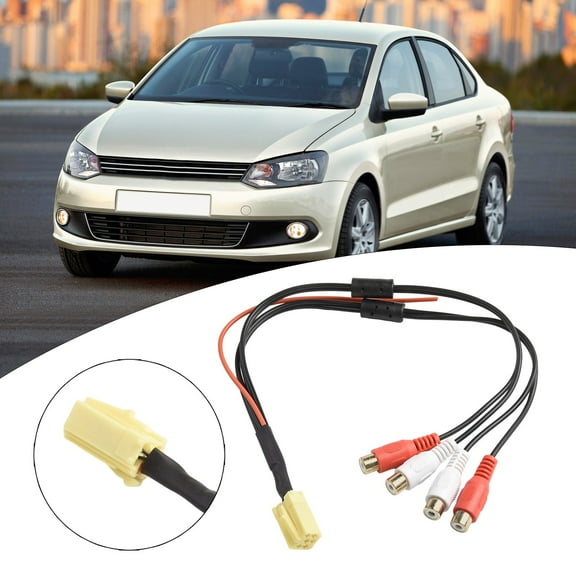 DAMIFU 6Pin Car Radio For Rca Cable For Toyota For Ford For Skoda Wear-Resistant, Non-Deformed, Waterproof Design, Quick And Easy