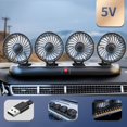 thumbnail image 1 of DAMIFU Car Fan Cooling Car Fan 4 Heads 360° Car Fan Car Cooler Fan Wind Adjustment 5V, 1 of 9