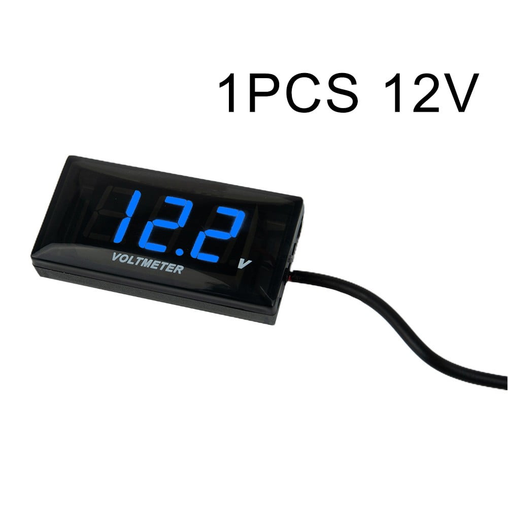 DAMIFU DC 12V LED Digital Monitor Volt Meter Display Battery Gauge ...