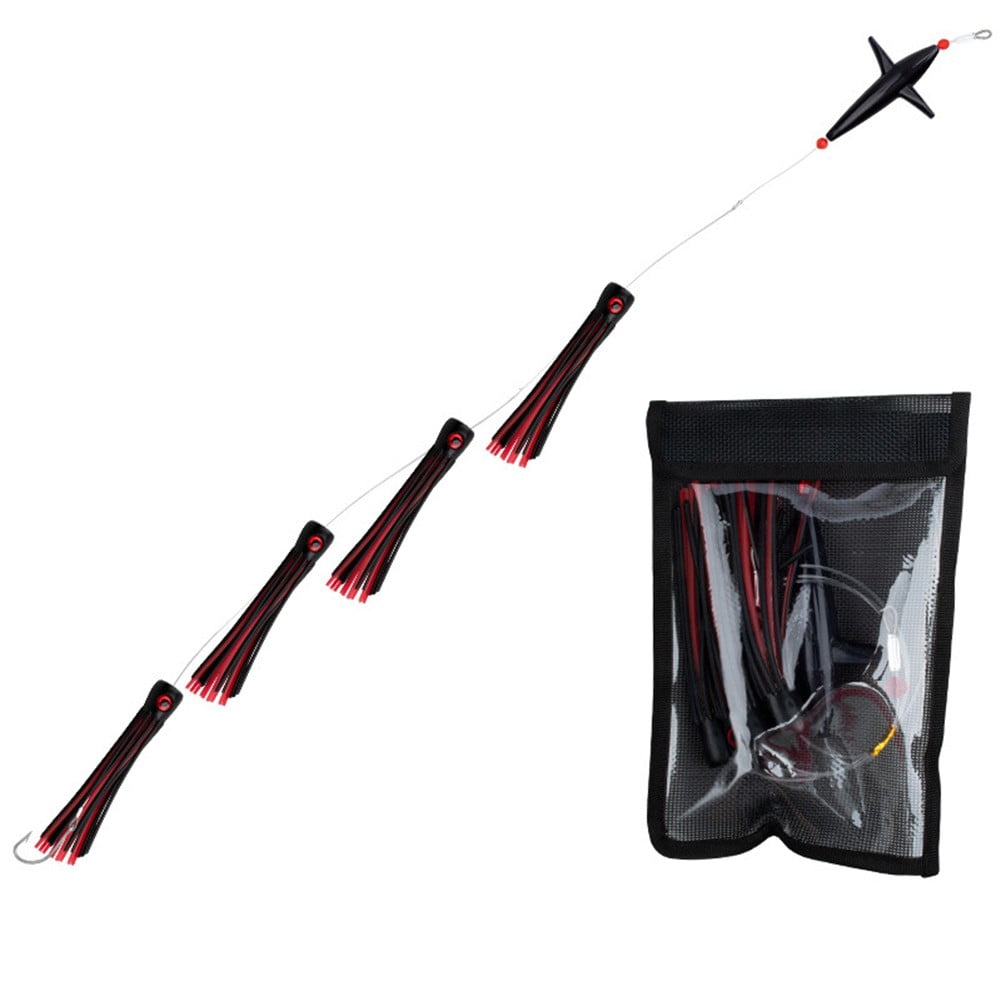 4.5" Tuna Clone Feather Rigs - 5-Pack Saltwater Trolling Lures For Tuna, Mahi, Wahoo, Offshore Fishing - View #3