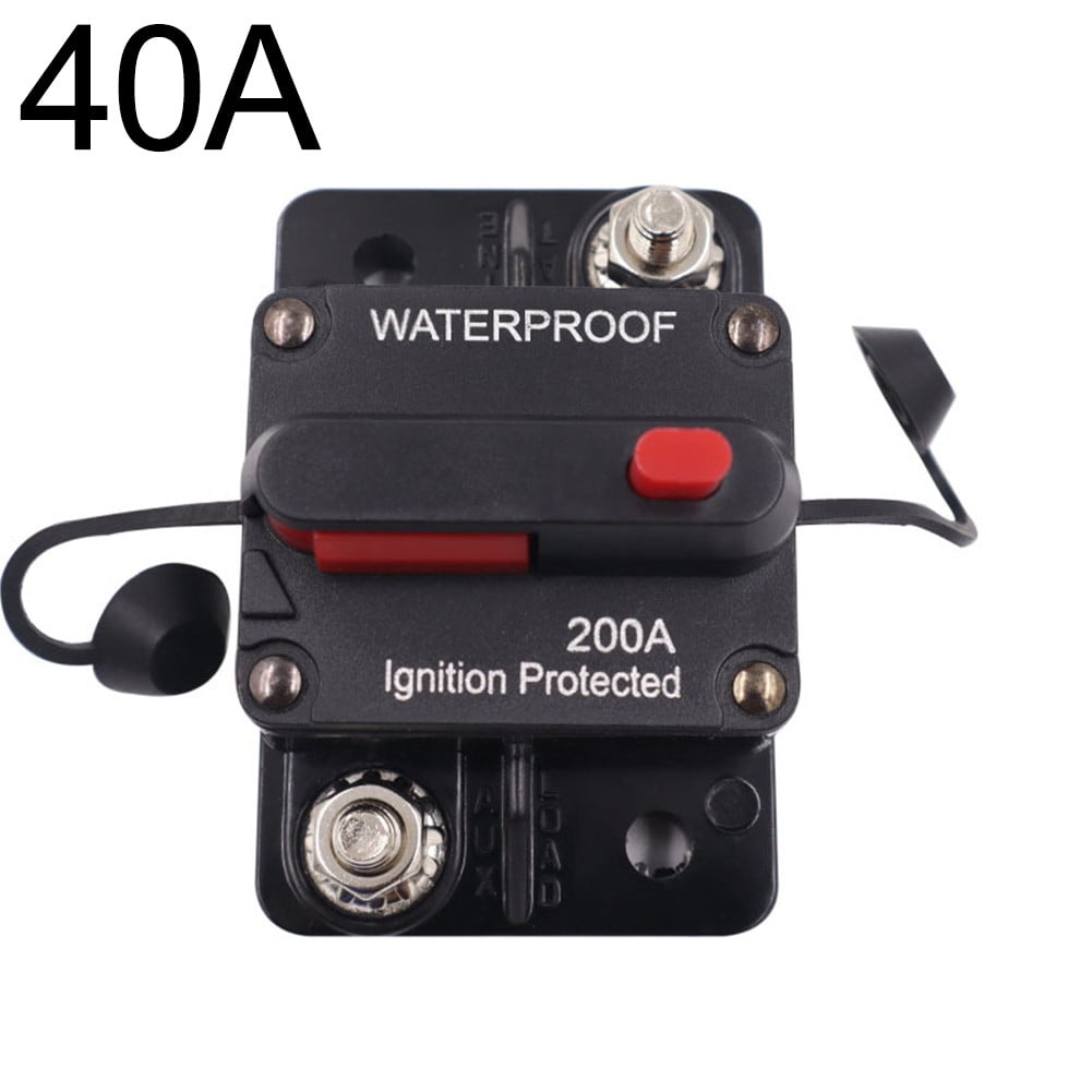 DAMIFU Manual Reset Fuse Circuit Breaker for Battery Cost Audio Systems 30A 300A 40A