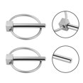 thumbnail image 1 of DAMIFU Marine Hardware Spring Safety Stop Quick Pin 45Mm Stainless Steel Pin Set Of 2, 1 of 8