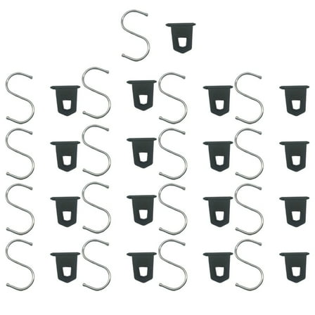 DAMIFU Multipurpose RV Awning Hooks 14 Set Roller Rod Quick Hook For Camping Tent black