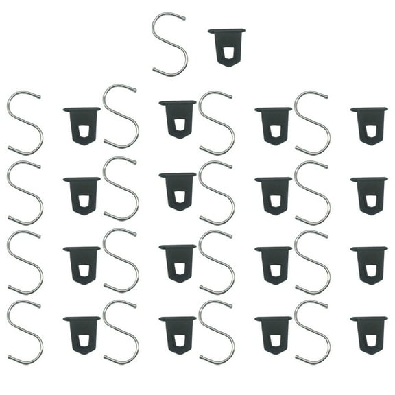 DAMIFU Multipurpose RV Awning Hooks 14 Set Roller Rod Quick Hook For Camping Tent black