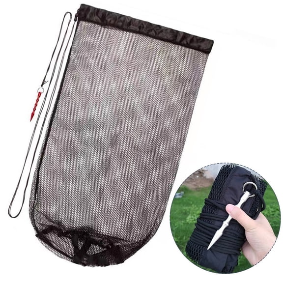 DAMIFU Outdoor Fishing Net Mesh Bag With Floor Studs Quick-Drying Foldable Fish Net Bag