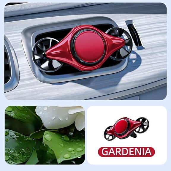 DAMIFU Spacecraft Styling Twin Turbine Rotary Car Air Vent Fragrance Gel Aromatherapy