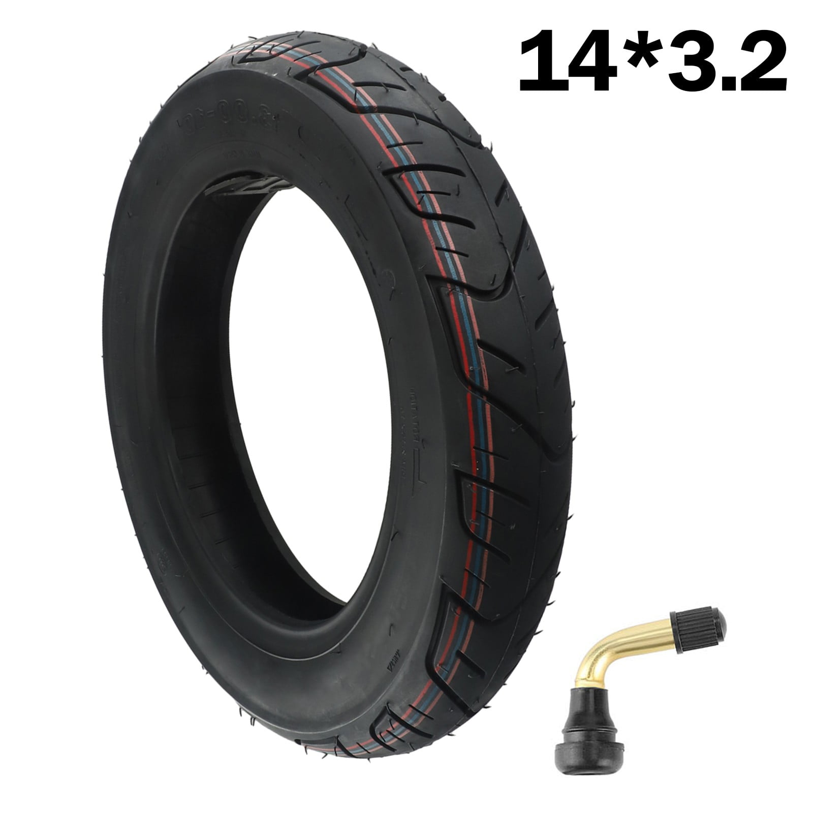 DAMIFU Tyres Tubeless Tire Vacuum Tyre Superior Grip 14 inch 14x3 2 Tubeless Tire Upgrade Your For Electric Bike Moto Tire+nozzle